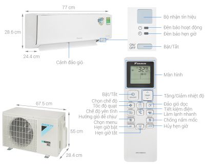 Máy lạnh Daikin Inverter 1.5 HP FTKB35YVMV