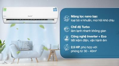 Máy lạnh Funiki Inverter 2.5 HP HIC24TMU