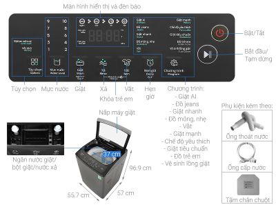 Máy giặt Hisense 10.5 kg WTJA1015UT