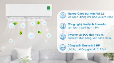 Máy lạnh Panasonic Inverter 2 HP CU/CS-PU18AKH-8